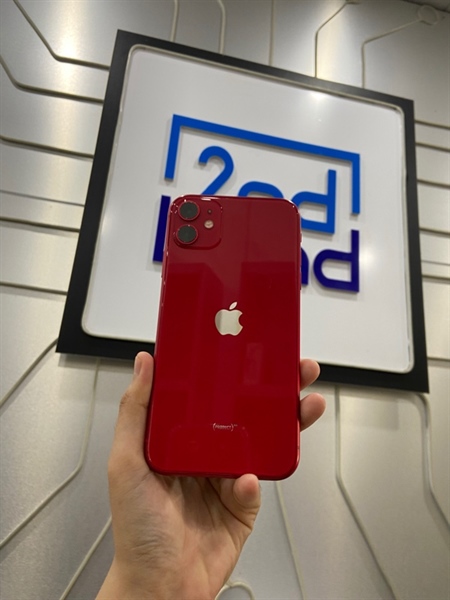 Điện thoại iPhone 11 - LL/A - 64GB - Máy lock - Pin 91% - Màu đỏ - Ngoại hình: 97% - Màn lưu ảnh, ám - Body