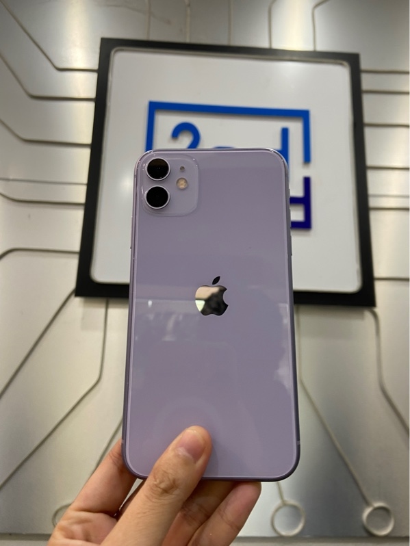 Điện thoại iPhone 11 - LL/A - 64GB - Pin 100% thay new - Màu tím - Ngoại hình: 96% - Trầy xước thân, màn ám vàng, phản quang, đã thay lưng - Body