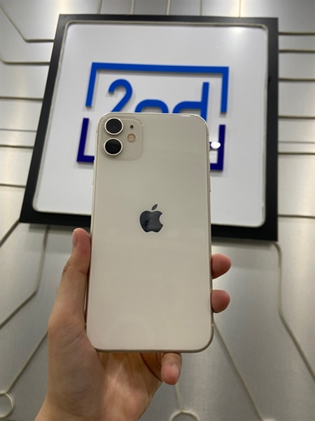 Điện thoại iPhone 11 - LL/A - 64GB - Pin linh kiện 99% - Màu trắng - Ngoại hình: 97% - màn xước nhiều - Body