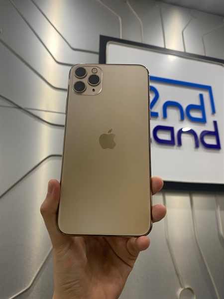 Điện thoại iPhone 11 Promax - LL/A - 64GB - Pin 100% thay new - Màu Gold - Ngoại hình: 98% - Đã thay lưng, màn xước nhẹ - Body