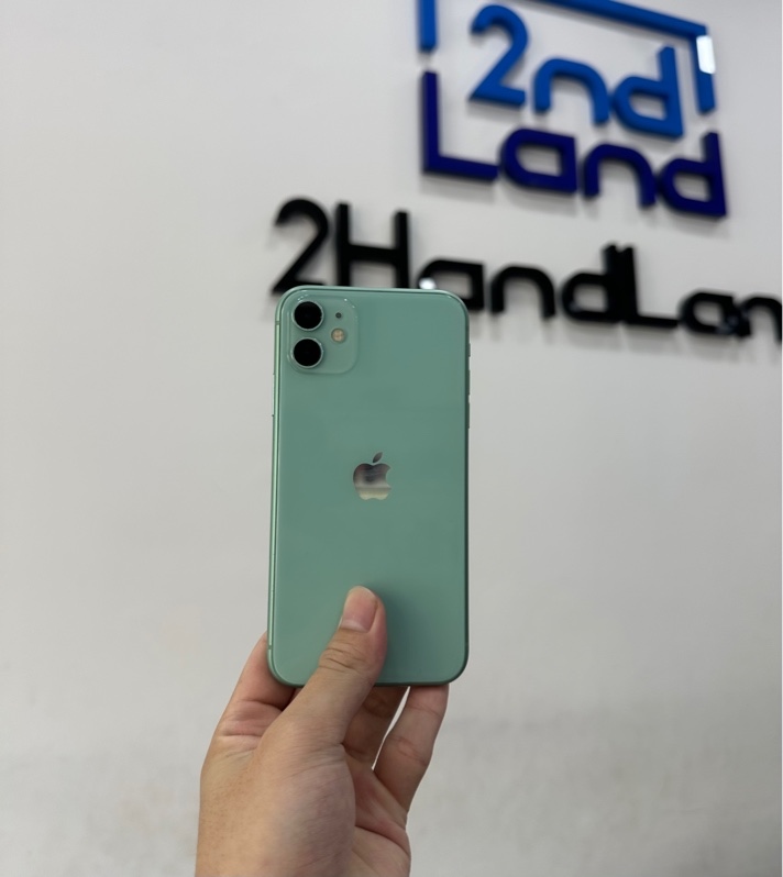 Điện thoại iPhone 11 - VN/A - 128GB - IOS 26.3.1 - Pin 100% linh kiện không xác định - Màu xanh lá - Ngoại hình 97% - Màn ám ép kính - Body