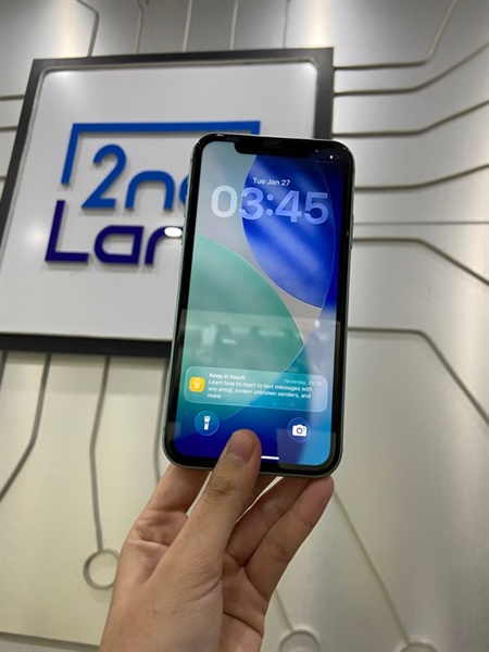 Điện thoại iPhone 11 - VN/A - 64GB - Pin 100% thay new - Màu xanh - Ngoại hình: 97% - Màn ám xanh - Body 3