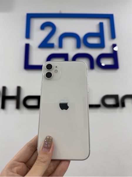 Điện thoại iPhone 11 - VN/A - IOS 18.4.1 - 64GB - Màu trắng - Pin thay 100% - Ngoại hình 97% - Màn ép kính , màn hồng , cấn góc - Kèm sạc