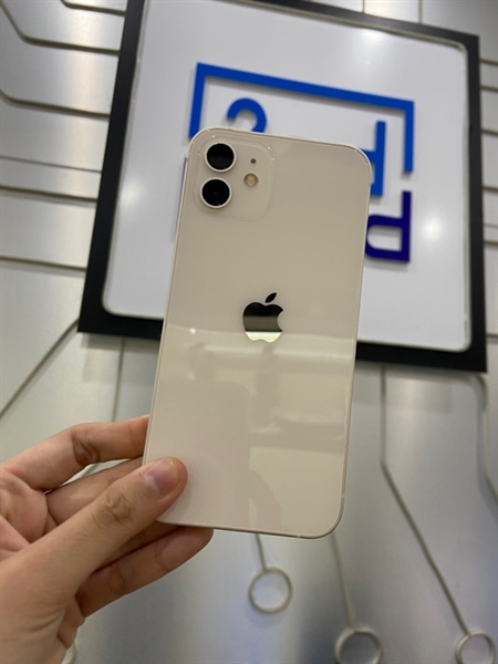Điện thoại iPhone 12 - LL/A - 128GB - Pin 100% thay new - Màu trắng - Ngoại hình 96% - Mất faceID, đã thay vỏ - Body