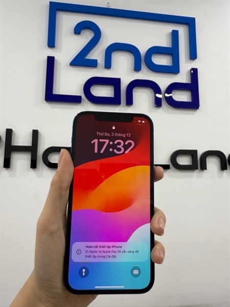 Điện thoại iPhone 12 - LL/A - IOS 18.1.1 - 128GB - Màu xanh - Pin thay 100% - Ngoại hình 97% - Kèm sạc 2