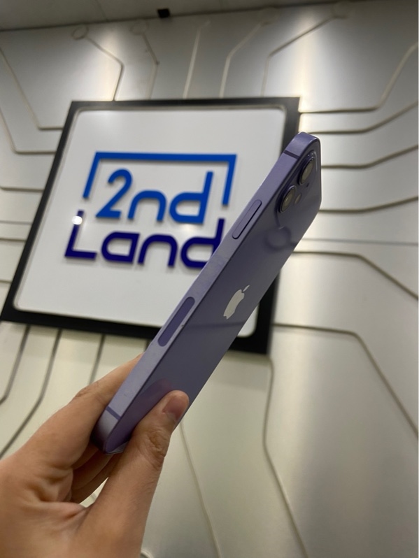 Điện thoại iPhone 12 - Mã 3J2 máy dem - LL/A - 64GB - Pin 100% thay new - Màu tím - Ngoại hình: 97% - Body