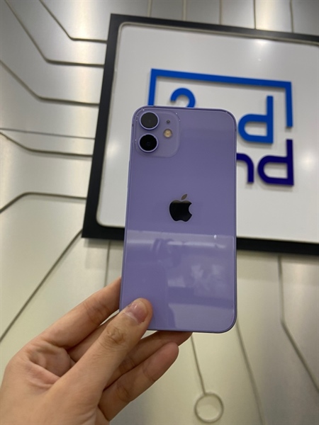 Điện thoại iPhone 12 Mini - KH/A - 128GB - IOS 26 - Pin 100% thay new - Màu tím - Ngoại hình: 98% - Màn ép kính - Body