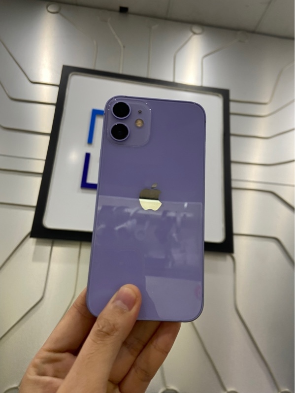 Điện thoại iPhone 12 Mini - KH/A - 128GB - Pin 100% thay new - Màu tím - Ngoại hình: 97.5% - Màn ép kính - Body