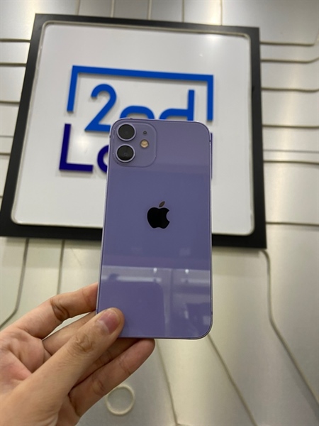 Điện thoại iPhone 12 Mini - KH/A - 64GB - Sim vật lý - Pin 90% - Màu tím - Ngoại hình: 97% - Màn xước - Body