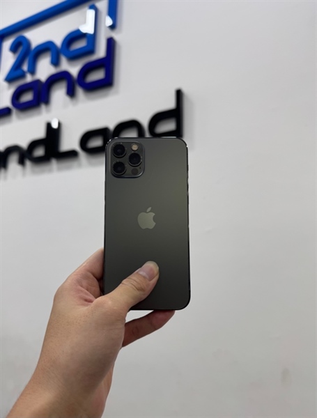 Điện thoại iPhone 12 Pro - 3J/A - 256GB - IOS 18.5 - Pin 100% đã thay báo linh kiện - Màu đen - Ngoại hình 97% - Màn ép kính - Body