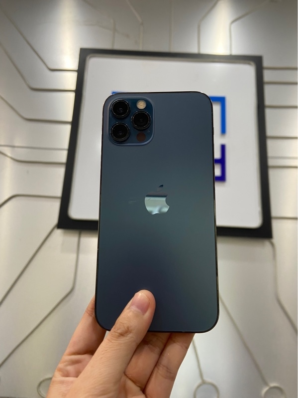 Điện thoại iPhone 12 Pro - IOS 26.5 - LL/A - 128GB - Pin 86% - Màu xanh - Ngoại hình: 97% - Trầy xướt cấn viền, màn đã thay báo linh kiện, truetone yếu - Body