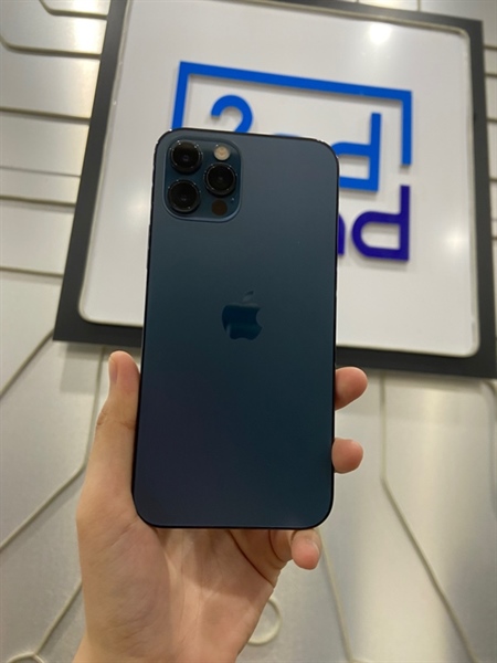 Điện thoại iPhone 12 Pro - LL/A - 128GB - Pin 100% thay new - Màu xanh dương - Ngoại hình: 97% - Màn đánh kính - Body