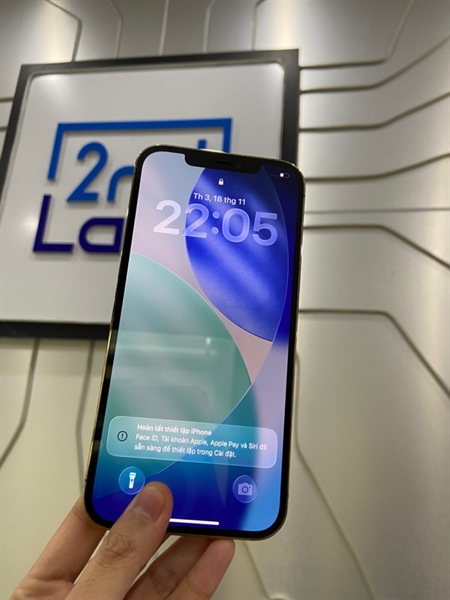 Điện thoại iPhone 12 Promax - 3J/A - 128GB - Pin 100% đã thay linh kiện - Màu gold - Ngoại hình: 97% - Màn trầy - Body 2