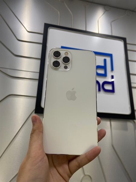 Điện thoại iPhone 12 Promax - KH/A - 128GB - IOS 26.0.1 - Pin 100% thay new - Màu trắng - Ngoại hình: 97% - Body