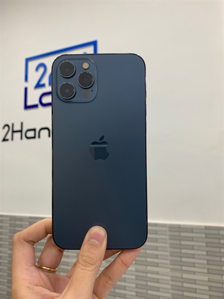 Điện thoại iPhone 12 Promax - LL/A - 128GB - Màu xanh - Pin 100% đã thay - Màn ép kính - Ngoại hình: 98% - Body