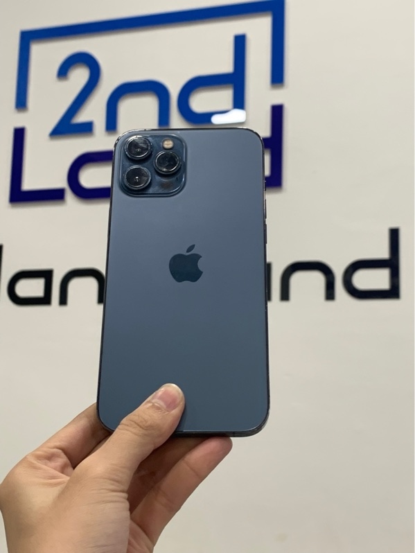 Điện thoại iPhone 12 Promax - TA/A - 128GB - Màu xanh - Pin 85% - Ngoại hình: 97% - Trầy sườn oxi hoá, màn mực một chấm - Body