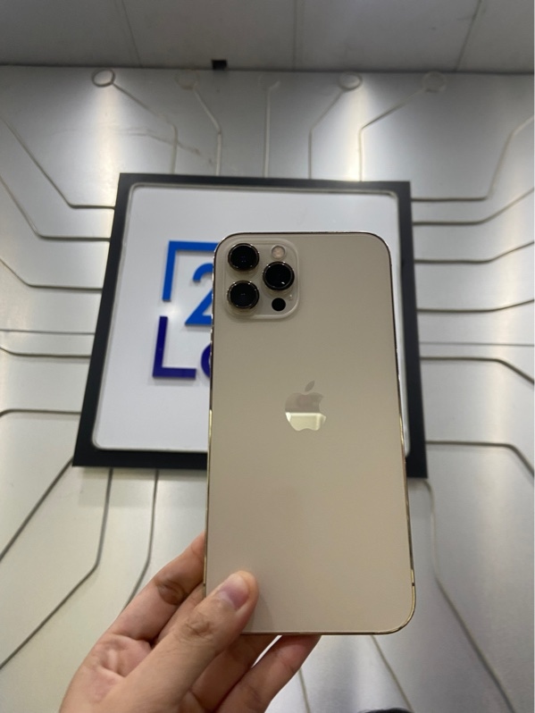 Điện thoại iPhone 12 ProMax - ZA/A - 256GB - Pin 100% thay new - Màu gold - Ngoại hình: 97% - Màn xước nặng - Body