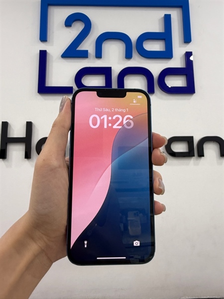 Điện thoại iPhone 13 - LL/A - IOS 17.6.1 - 128GB - Màu xanh - Pin thay 100% - Ngoại hình 97% - Màn xước dăm , lưng trầy , cấn móp nặng , cam trầy , viền trầy - Body 2