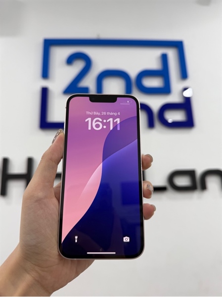 Điện thoại iPhone 13 - LL/A - IOS 18.3.2 - 128GB - Màu hồng - Pin thay 100% - Ngoại hình 97% - Kèm sạc 2