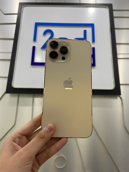 Điện thoại iPhone 13 Promax - LL/A - 128GB - Pin 100% thay new - Màu vàng gold - Ngoại hình: 98% - Màn xước nhẹ - Body