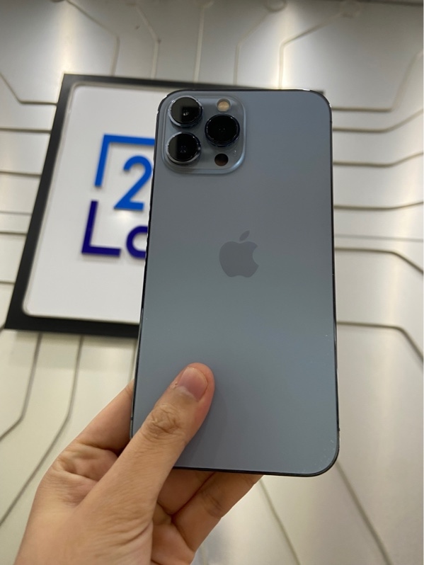 Điện thoại iPhone 13 ProMax - LL/A - 128GB - Pin 100% thay new - Màu xanh - Ngoại hình: 97% - Xước dăm màn, sườn - Body