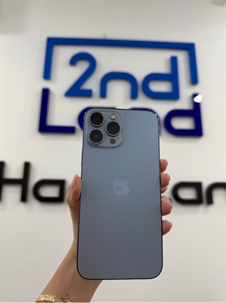 Điện thoại iPhone 13 promax - LL/A - IOS 17.6.1 - 128GB - Màu xanh dương - Pin 100% - Ngoại hình 98% - Kèm sạc