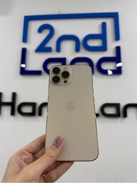 Điện thoại iPhone 13 Promax - LL/A - IOS 26.2 - 128GB - Màu gold - Pin thay 100% - Ngoại hình 98% - trầy xước viền ít - Kèm Box