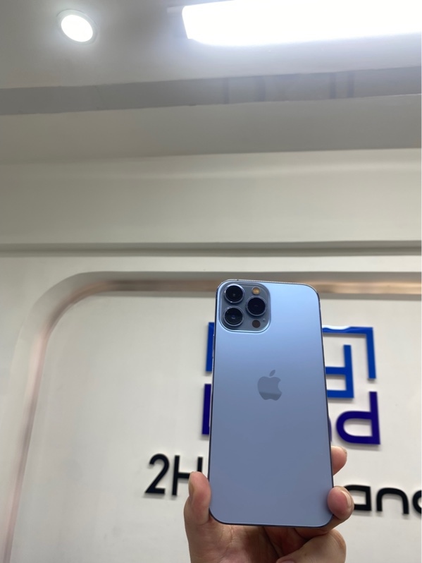 Điện thoại iPhone 13 promax - LL/A - IOS 26.5.2 - 128gb - Màu xanh - Pin thay 100% - Ngoại hình 98% - Body