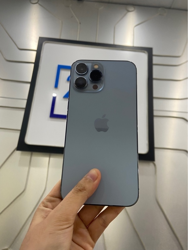 Điện thoại iPhone 13 ProMax - VN/A - 128GB - Pin 83% đã thay - Màu xanh - Ngoại hình: 97% - Xước sườn - Body