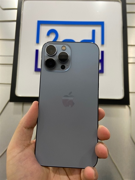 Điện thoại iPhone 13 Promax - VN/A - 128GB - Sim vật lý - Pin 84% - Màu xanh - Ngoại hình: 98% - Màn đã thay (linh kiện màn của Gen A bản Pro) - Body