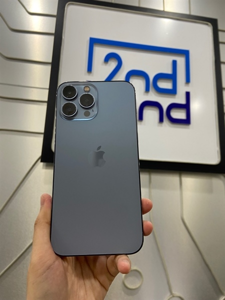 Điện thoại iPhone 13 Promax - VN/A - 256GB - Pin 100% thay new - Màu xanh - Ngoại hình: 97% - Cấn sườn, màn trầy nhiều - Body