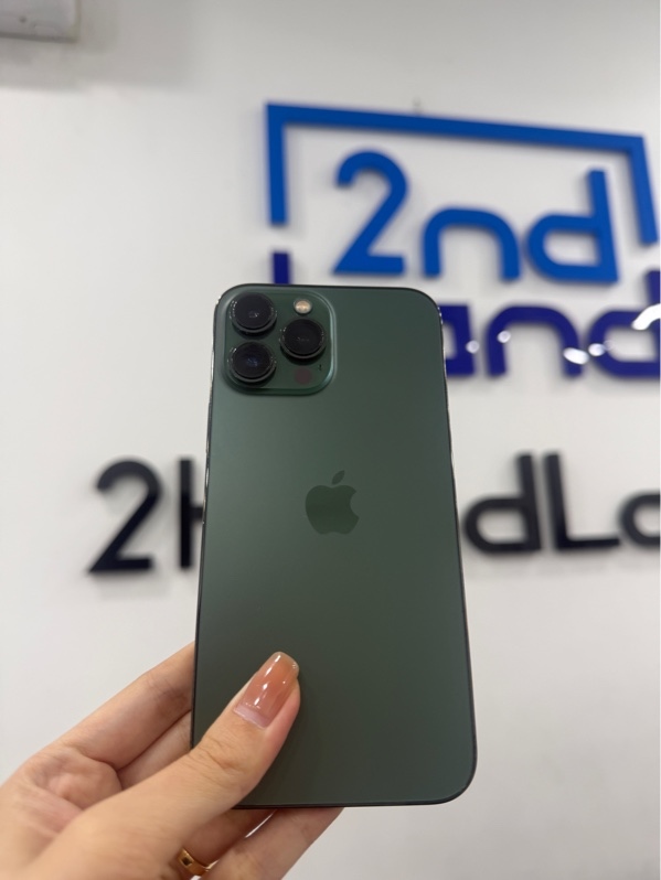 Điện thoại iPhone 13 promax - VN/A - IOS 18.0.1 - 128GB - Màu xanh lá - Pin thay 100% - Ngoại hình 97% - Viền xước nhiều - Kèm Box