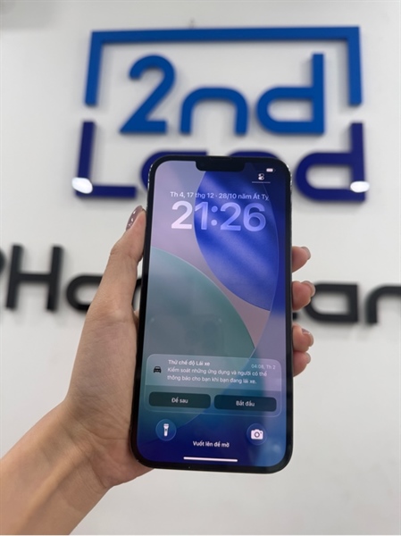 Điện thoại iPhone 13 promax - VN/A - IOS 26.1 - 128GB - Màu xanh - Pin thay 100% - Ngoại hình 97% - Viền trầy xước , cấn nhẹ - Body 2