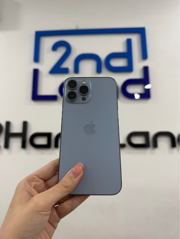 Điện thoại iPhone 13 Promax - VN/A - iOS 26.5.2 - 128GB - Màu xanh dương - Pin thay zin 100% - Ngoại hình 97% - Màn linh kiện, trầy cấn viền nhiều - Body