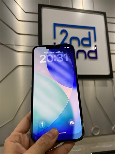 Điện thoại iPhone 13 Promax - VN/A - IOS26 - 128GB - Sim vật lý - Pin 100% Đã thay - Màu xanh - Ngoại hình: 98% - Màn ép kính - Body 2