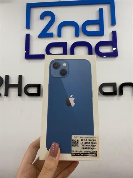 Điện thoại iPhone 13 - VN/A - IOS 18.6.1 - 128GB - Màu xanh - Pin 89% - Ngoại hình 98% - Màn xước lông mèo , trầy viền cam - Kèm Box , sạc