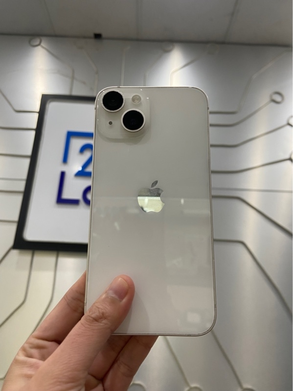 Điện thoại iPhone 14 - KH/A - 128GB - Pin 85% - Màu trắng - Ngoại hình: 97% - Màn xước, xước thân + viền cam - Body