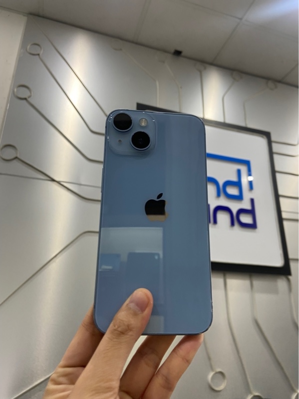 Điện thoại iPhone 14 - Máy lock - LL/A - 128GB - Pin 81% - Màu xanh - Ngoại hình: 97% - Trầy xước cấn viền, màn xước nặng, đã thay lưng - Body
