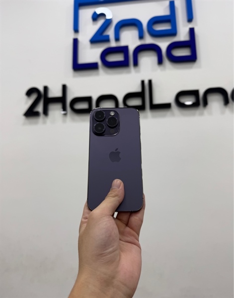 Điện thoại iPhone 14 Pro - KH/A - 128GB - IOS 26.1 - Pin 100% - Màu tím - Ngoại hình 98% - Màn ép kính - Body