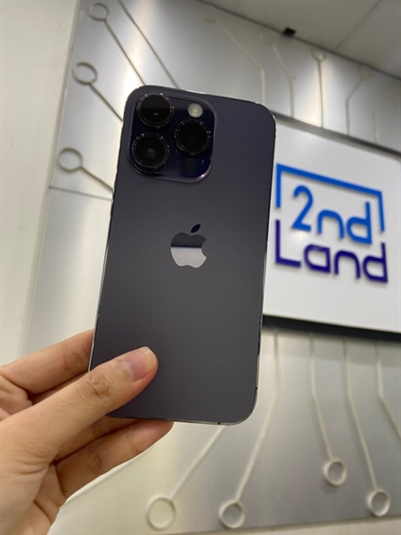 Điện thoại iPhone 14 Pro - KH/A - 128GB - Pin 100% thay linh kiện - Màu tím - Ngoại hình: 97% - Màn đánh kính, màn trầy - Body