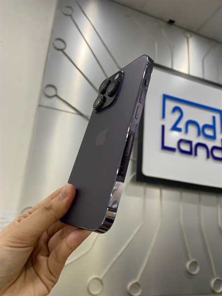 Điện thoại iPhone 14 Pro - KH/A - 128GB - Pin 100% thay linh kiện - Màu tím - Ngoại hình: 97% - Màn đánh kính, màn trầy - Body 1