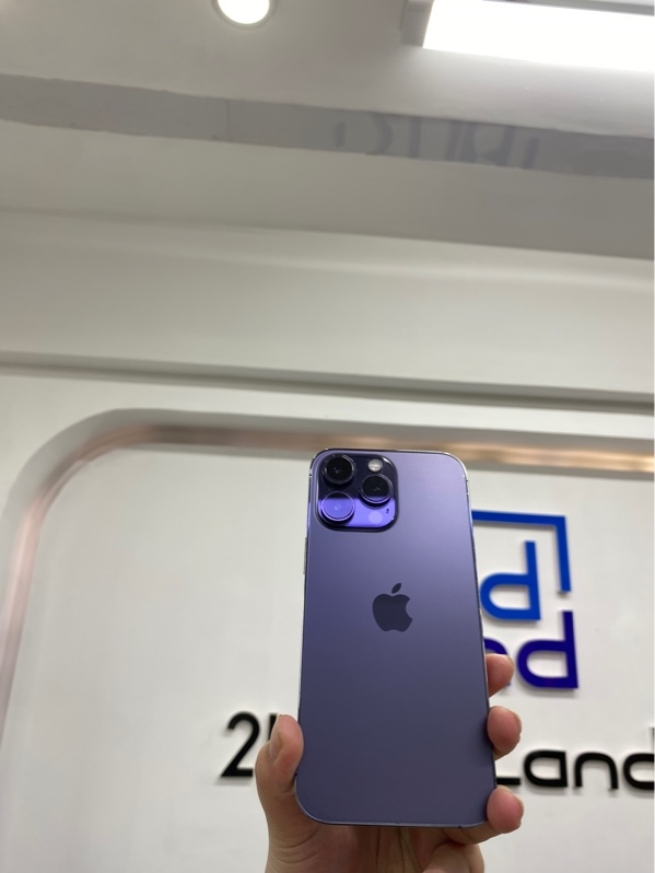 Điện thoại iPhone 14 pro max - LL/A - IOS 18.1.1 - 128gb - Máy Lock - Màu tím - Pin 81% - Ngoại hình 97% - Màn ép kính - Body