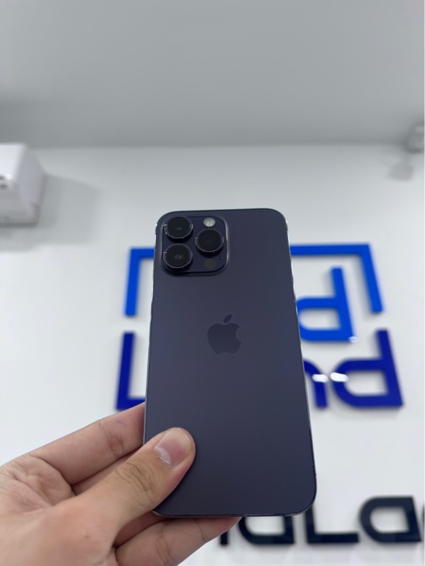 Điện thoại iPhone 14 Pro Max - VN/A - 128Gb - iOS 26.5 - Màu tím - Pin thay 100%, chu kỳ sạc 992 - Ngoại hình 97% - Viền trầy xước, mòn sơn - Kèm box, sạc linh kiện