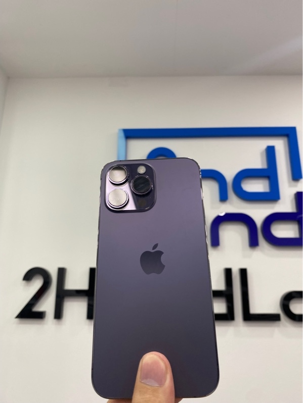 Điện thoại iPhone 14 Pro Max - ZP/A - 128GB - Pin: 100% thay new - Màu tím - Ngoại hình: 97% - Xước sườn - Kèm Box