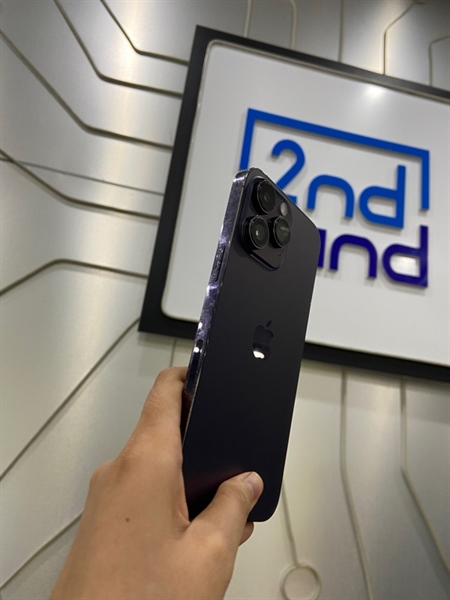 Điện thoại iPhone 14 Promax - LL/A - 128GB - Esim - Pin 84% - Chu kì sạc 853 lần - Màu tím - Ngoại hình: 97% - màn lưu ảnh - Body 1