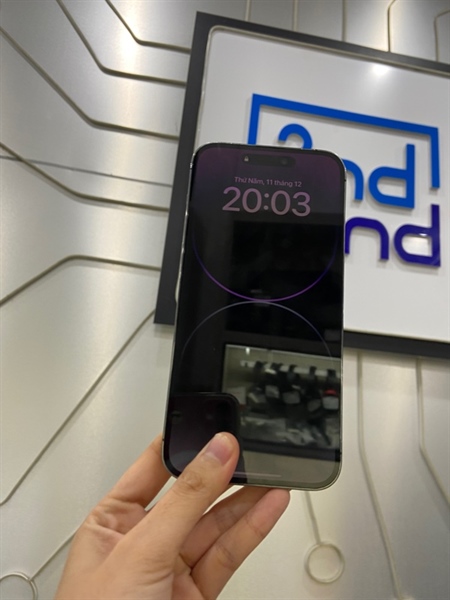 Điện thoại iPhone 14 Promax - LL/A - 128GB - Esim - Pin 84% - Chu kì sạc 853 lần - Màu tím - Ngoại hình: 97% - màn lưu ảnh - Body 3