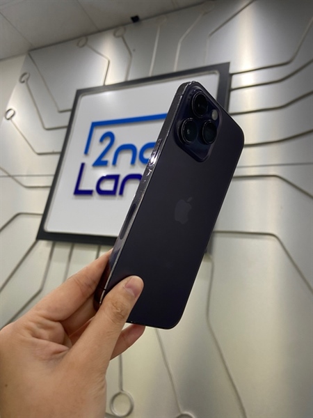 Điện thoại iPhone 14 Promax - LL/A - 128GB - IOS 26.2.1 - Pin 80% - Màu tím - Ngoại hình: 97% - Màn linh kiện, mất faceid, cam trước sau thay linh kiện - Body - không bảo hành 1