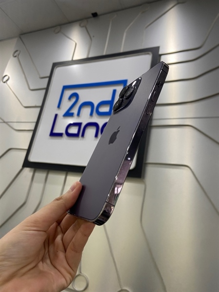 Điện thoại iPhone 14 Promax - LL/A - 128GB - IOS 26.2.1 - Pin 80% - Màu tím - Ngoại hình: 97% - Màn linh kiện, mất faceid, cam trước sau thay linh kiện - Body - không bảo hành 2