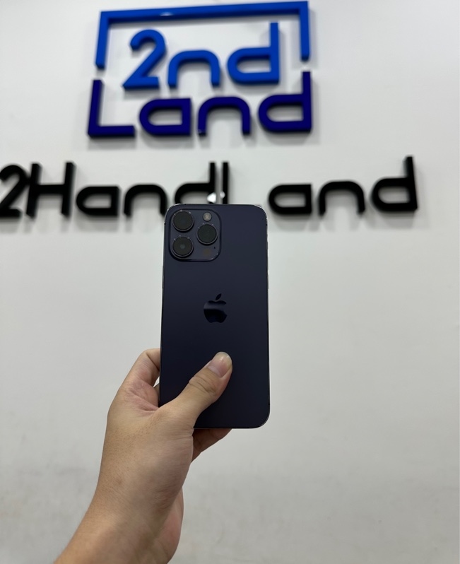 Điện thoại iPhone 14 Promax - LL/A - 128GB - IOS 26.4.1 - Pin 100% thay new - Màu Tím - Ngoại hình 97% - Body.