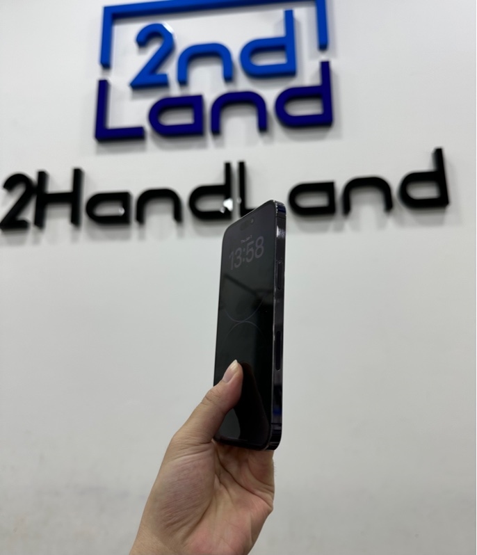 Điện thoại iPhone 14 Promax - LL/A - 128GB - IOS 26.4.1 - Pin 100% thay new - Màu Tím - Ngoại hình 97% - Body.